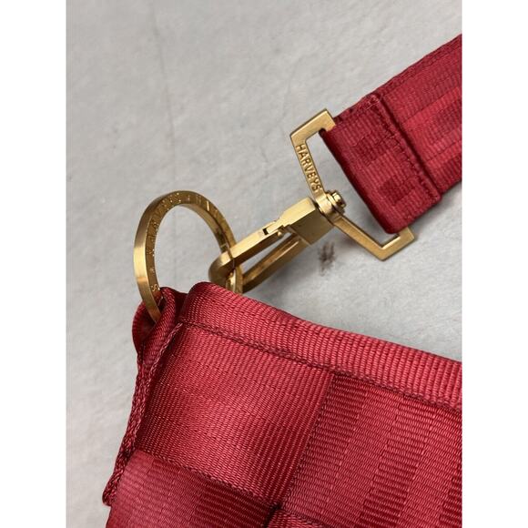 Harveys Seatbelt RARE Maroon Red Carriage Baguette Handbag - Picture 7 of 16